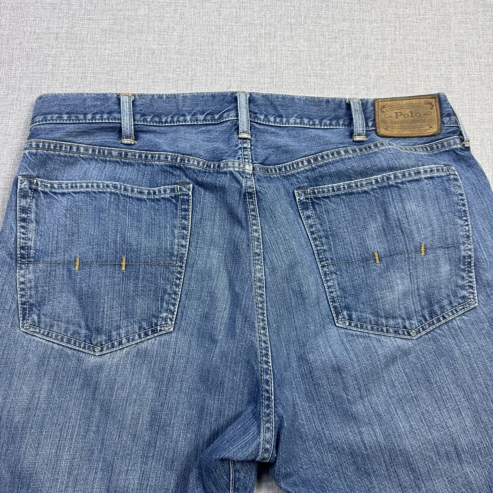 Polo Ralph Lauren Jeans Mens 38x30‎ Hampton Straight Blue Light Wash Denim